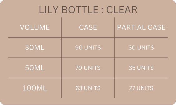 Lily Glass Bottle | Clear | Spray Cap unique image