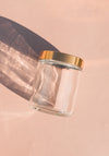 Shado Glass Jar | Clear | Gold Cap