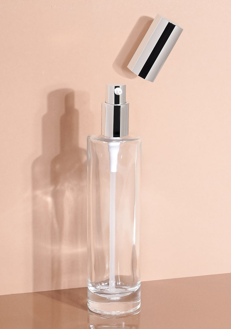 Princi Glass Bottle | Clear | Pump Cap