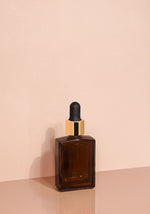 Lily Glass Bottle | Amber | Black Rubber Dropper