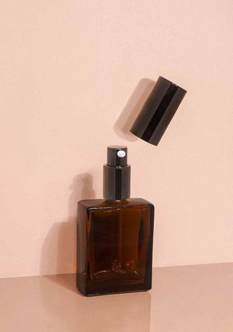 Lily Glass Bottle | Amber | Pump Cap