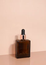 Lily Glass Bottle | Amber | Black Rubber Dropper