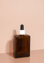 Lily Glass Bottle | Amber | Black Rubber Dropper