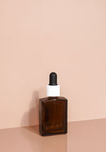 Lily Glass Bottle | Amber | Black Rubber Dropper