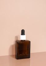 Lily Glass Bottle | Amber | Black Rubber Dropper