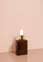 Lily Glass Bottle | Amber | White Rubber Dropper