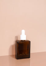 Lily Glass Bottle | Amber | White Rubber Dropper