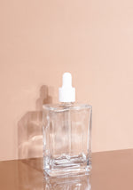 Lily Glass Bottle | Clear | White Rubber Dropper