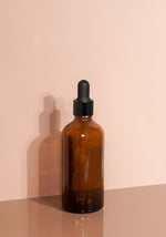 Cole Glass Bottle | Amber | Black Rubber Dropper