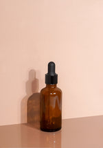 Cole Glass Bottle | Amber | Black Rubber Dropper