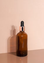 Cole Glass Bottle | Amber | Black Rubber Dropper