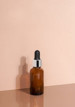 Cole Glass Bottle | Amber | Black Rubber Dropper