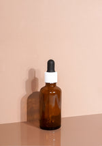 Cole Glass Bottle | Amber | Black Rubber Dropper