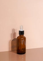 Cole Glass Bottle | Amber | Clear Rubber Dropper