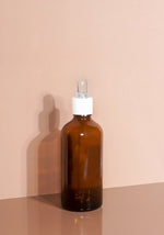 Cole Glass Bottle | Amber | Clear Rubber Dropper