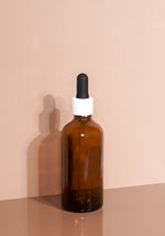 Cole Glass Bottle | Amber | Black Rubber Dropper