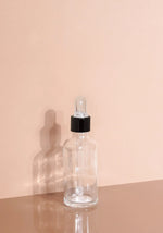 Cole Glass Bottle | Clear | Clear Rubber Dropper