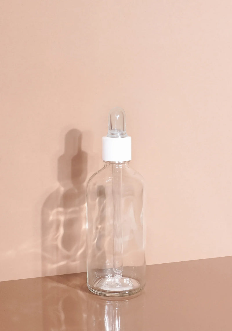 Cole Glass Bottle | Clear | Clear Rubber Dropper