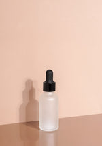 Cole Glass Bottle | Frost | Black Rubber Dropper