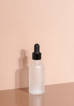 Cole Glass Bottle | Frost | Black Rubber Dropper