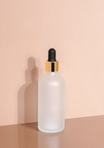 Cole Glass Bottle | Frost | Black Rubber Dropper