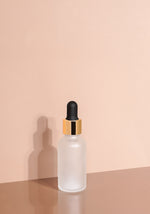 Cole Glass Bottle | Frost | Black Rubber Dropper