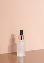 Cole Glass Bottle | Frost | Black Rubber Dropper