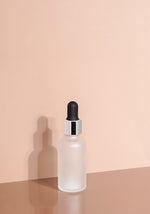 Cole Glass Bottle | Frost | Black Rubber Dropper