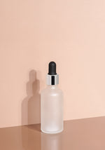 Cole Glass Bottle | Frost | Black Rubber Dropper