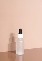 Cole Glass Bottle | Frost | Black Rubber Dropper