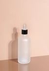 Cole Glass Bottle | Frost | Clear Rubber Dropper