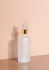 Cole Glass Bottle | Frost | Clear Rubber Dropper