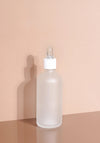 Cole Glass Bottle | Frost | Clear Rubber Dropper