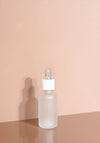 Cole Glass Bottle | Frost | Clear Rubber Dropper