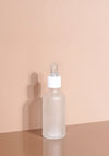 Cole Glass Bottle | Frost | Clear Rubber Dropper