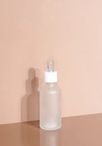 Cole Glass Bottle | Frost | Clear Rubber Dropper