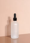 Cole Glass Bottle | Frost | Black Rubber Dropper