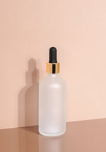 Cole Glass Bottle | Frost | Black Rubber Dropper