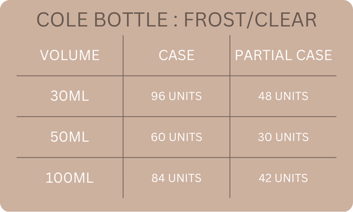 Cole Glass Bottle | Frost | White Rubber Dropper unique image
