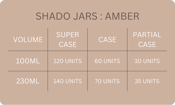Shado Glass Jar | Amber | White Cap unique image