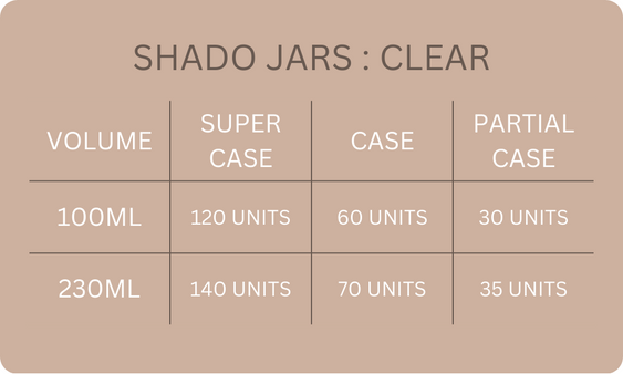 Shado Glass Jar | Clear | Gold Cap unique image